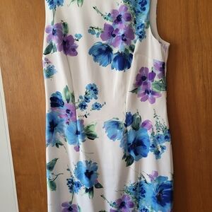 Alyx Floral Midi Dress - Blue and Purple